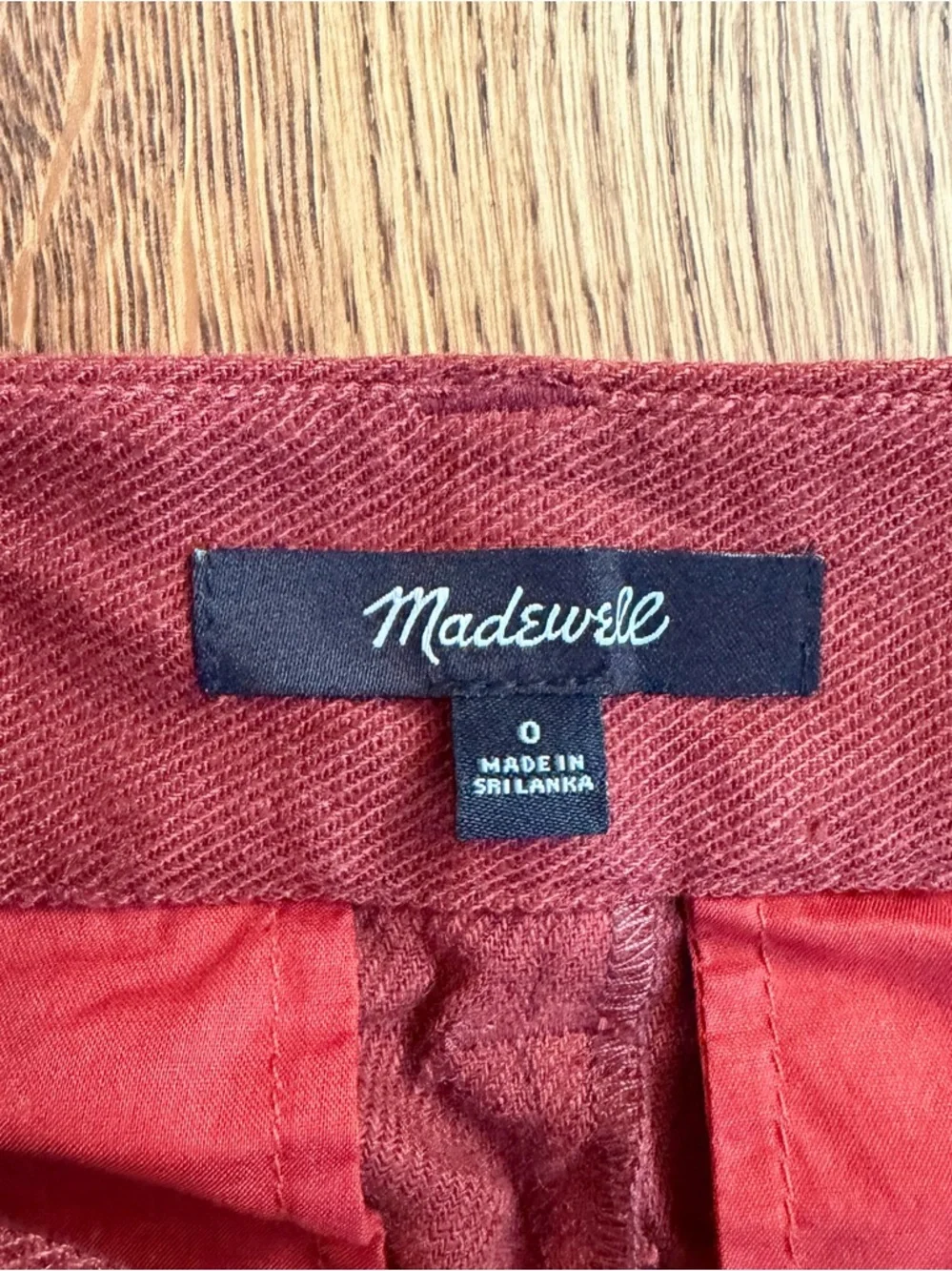 NWOT Madewell Belted High-Rise Shorts in Linen-Blend - Burnt Umber - Size 0